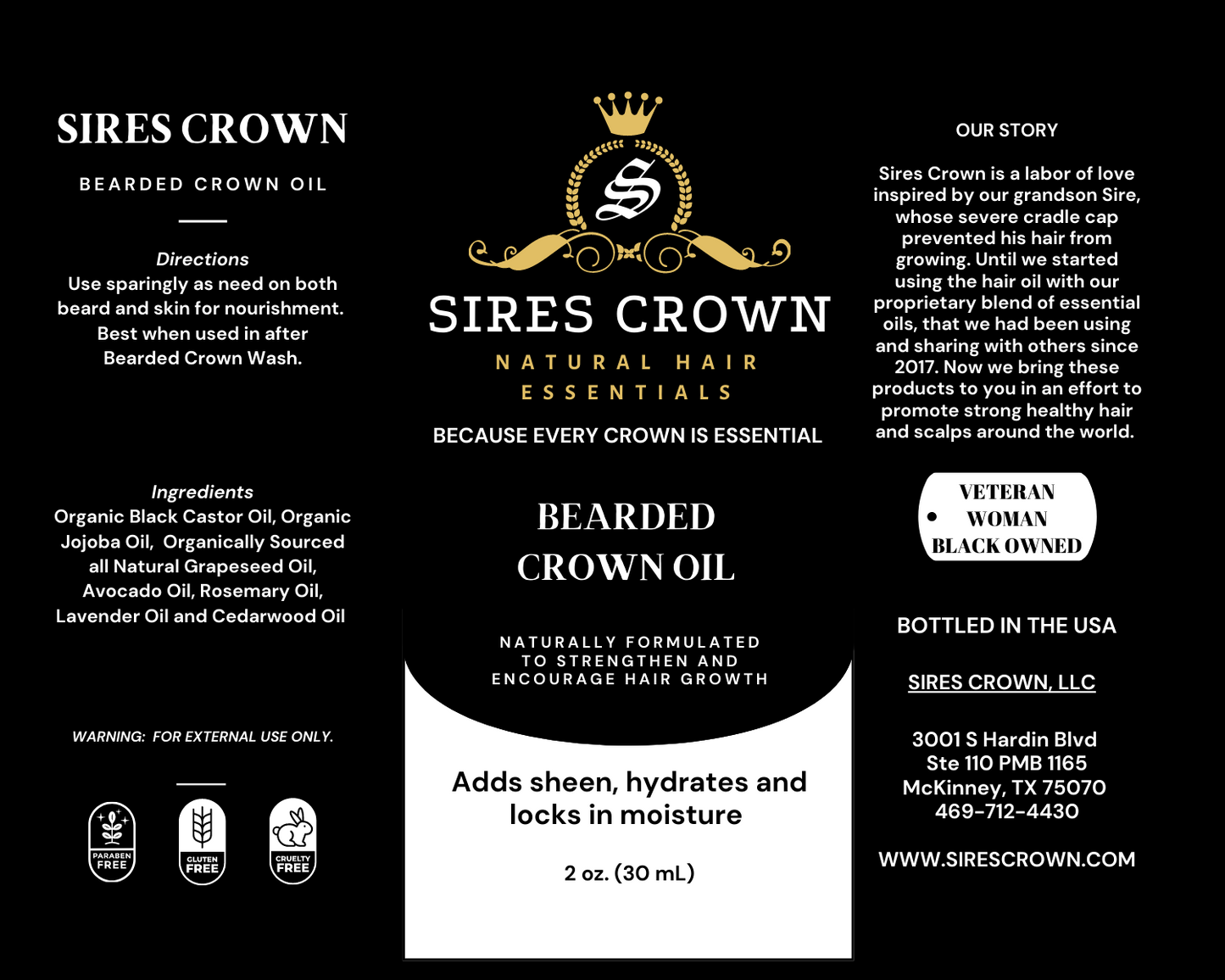 Bearded Crown Oil - 2 oz