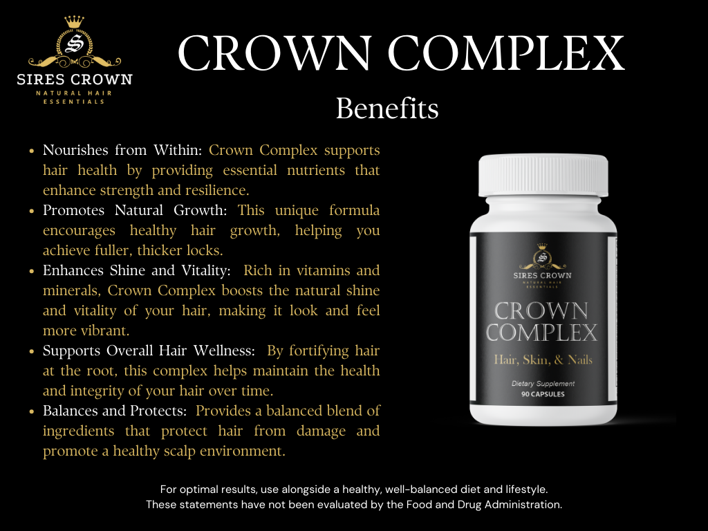 Crown Complex Multi Vitamin - 90 capsules - Hair Growth Supplements with Biotin, Collagen and Horsetail Grass