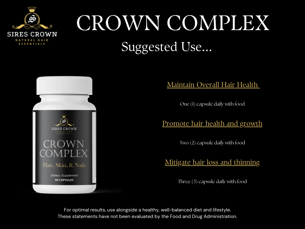 Crown Complex Multi Vitamin - 90 capsules - Hair Growth Supplements with Biotin, Collagen and Horsetail Grass
