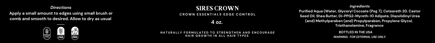 Crown Essentials Edge Control - 4 oz