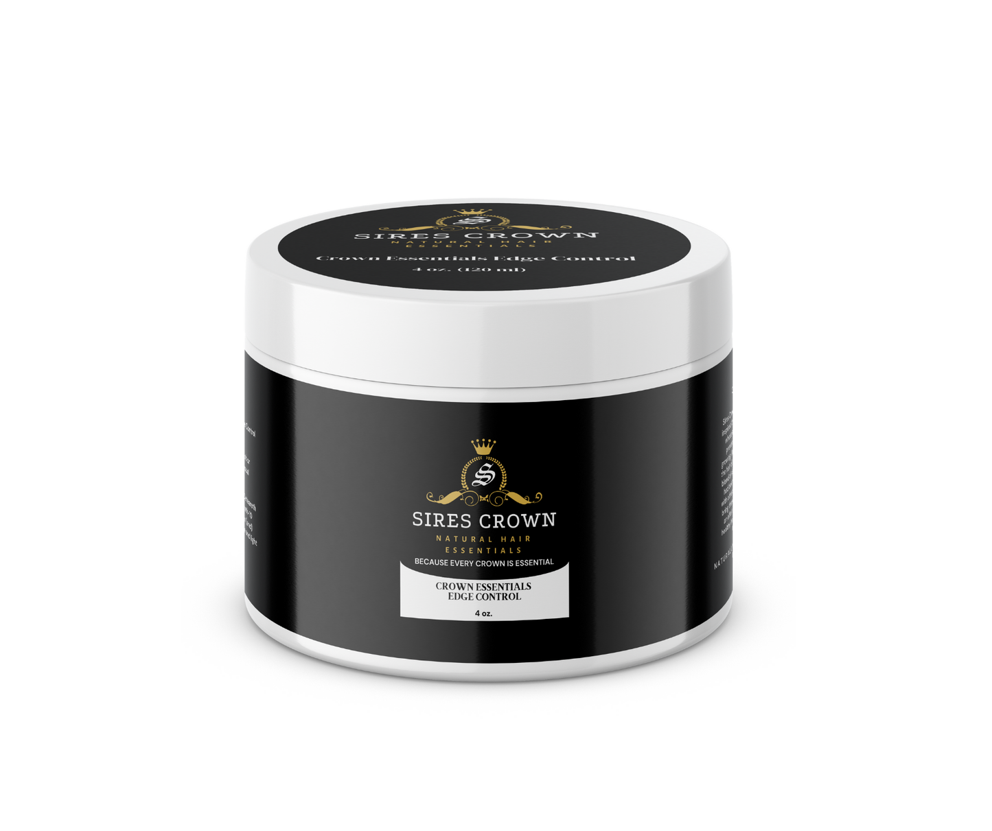 Crown Essentials Edge Control - 4 oz - Long Lasting Non Greasy Extra Firm Hold Edge Control