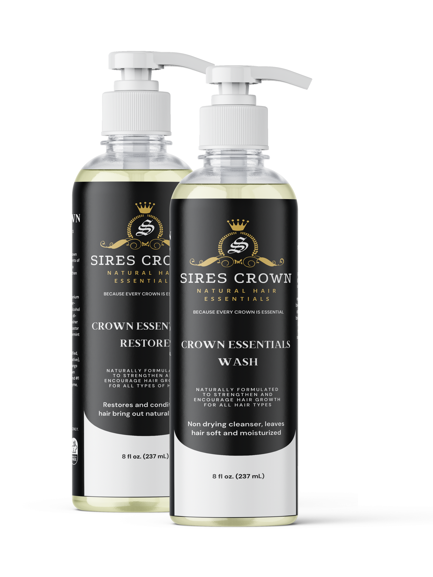 Wash Day Set - Loc'd Crown or Crown Essentials Wash and Condition - 8 oz each