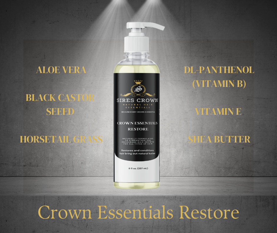 Crown Essentials Restore - 8 oz - Deep Penetrating Conditioner with Aloe, Shea Butter and Vitamin E