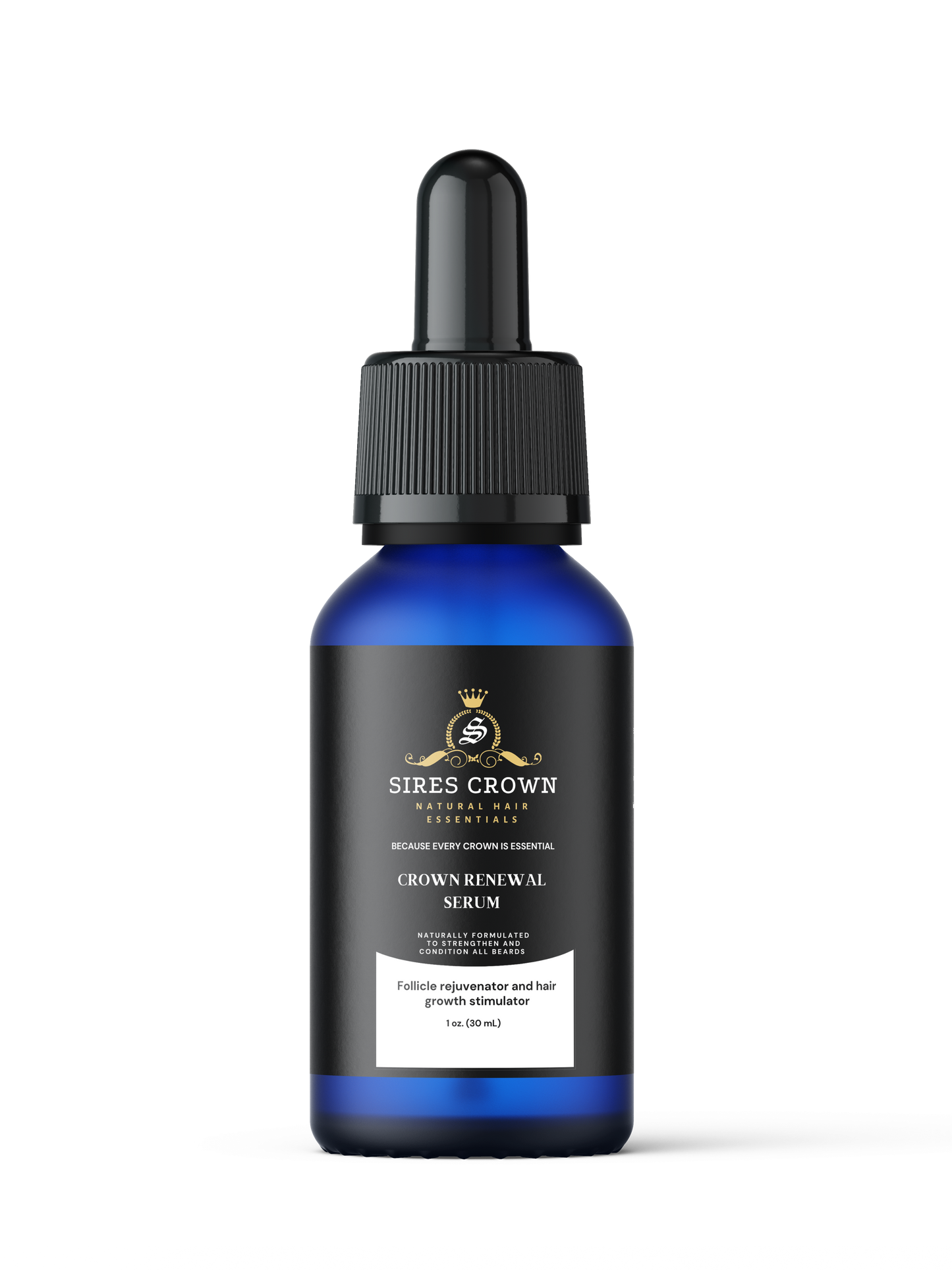 Crown Renewal Serum - 2 oz bottle - Follicle rejuvenator and hair growth stimulator with Biotin, Rosemary, Tea Tree and Horsetail Grass