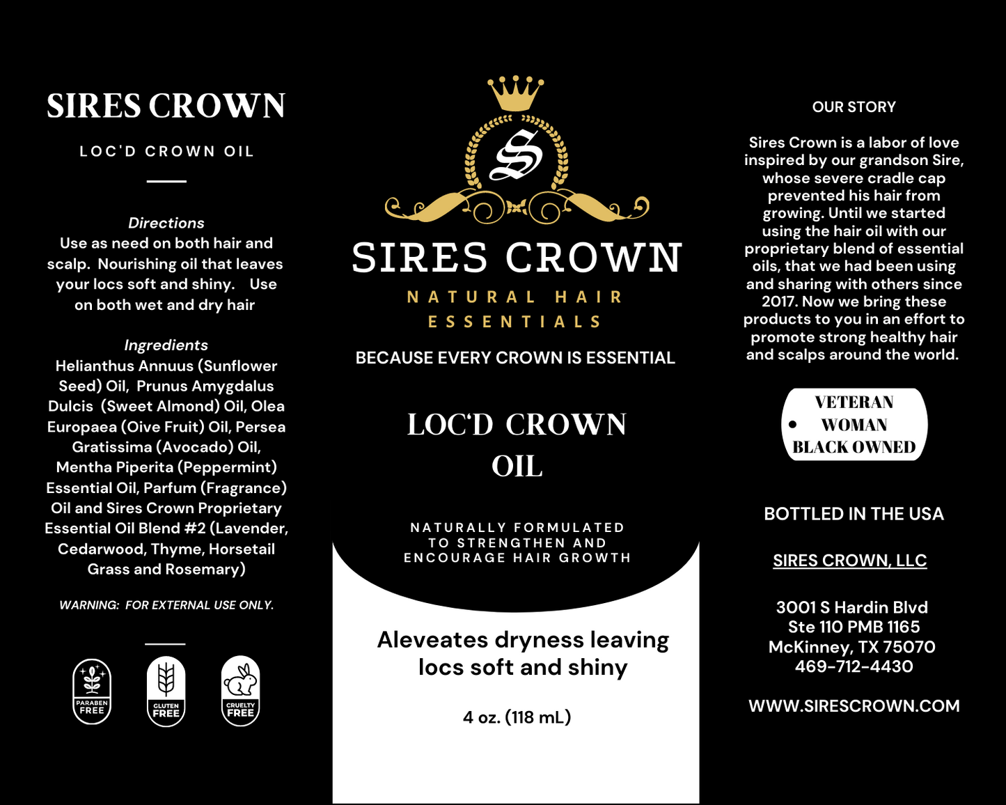 Loc'd Crown Oil - 4 oz