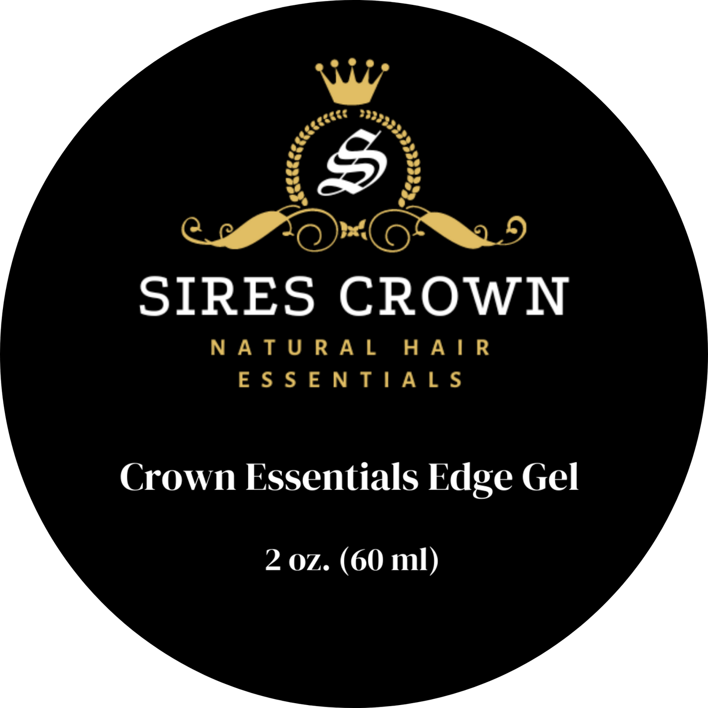 Crown Essentials Gel - 2 oz - Non Flaking Medium Hold Gel with Rosemary and Horsetail Grass
