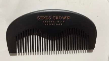 Small Black Wooden Beard Comb