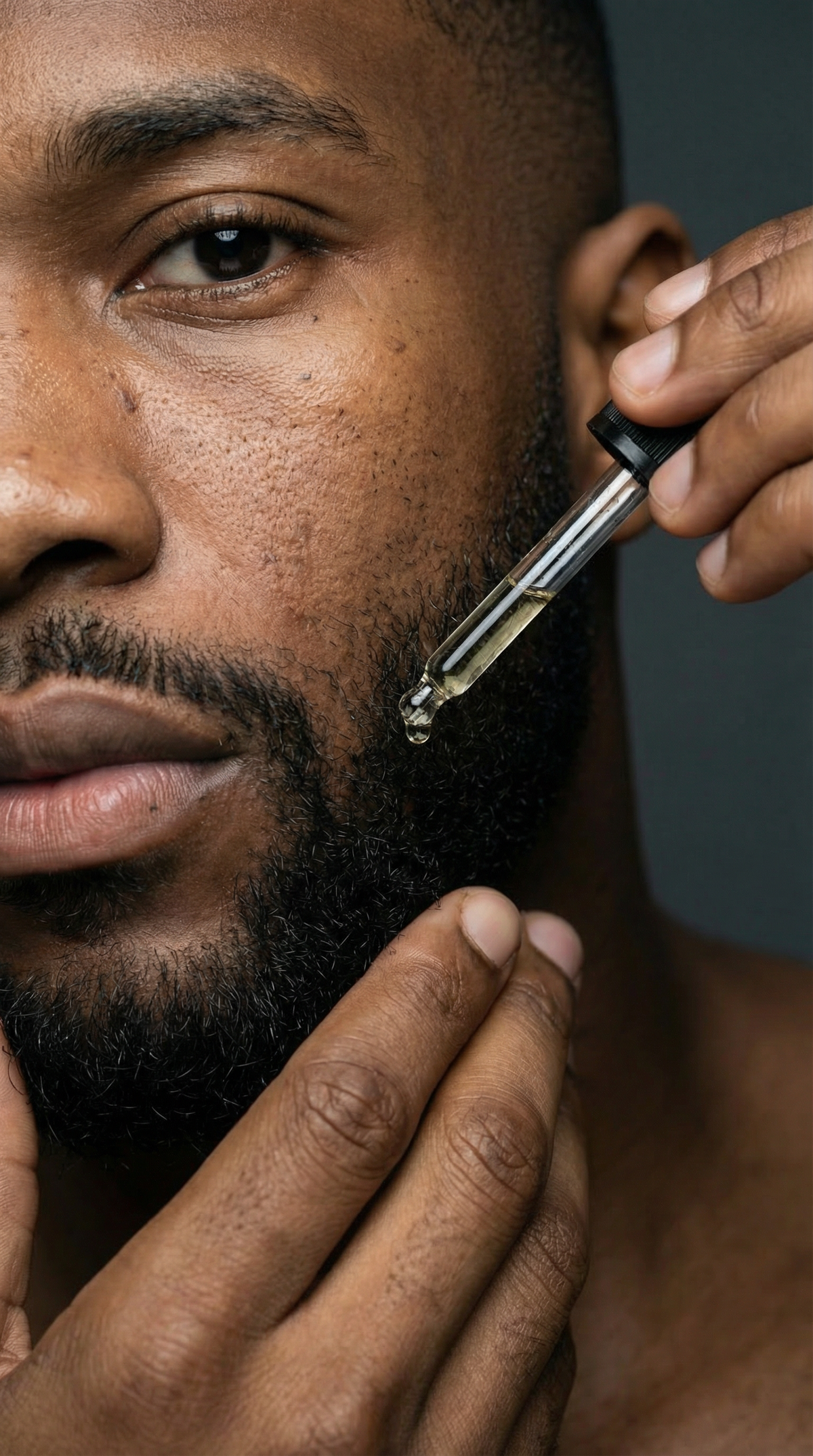 Man Applying Beard Oil