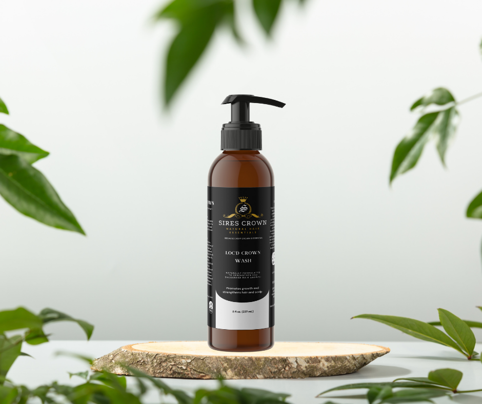 Loc'd Crown Wash - 8 oz - Deep Cleansing Shampoo with Aloe and Castor Oil