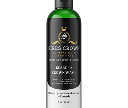 Bearded Crown Wash - 6 oz - Refreshing Hydrating Beard Cleanser with Tea Tree and Eucalyptus Oil