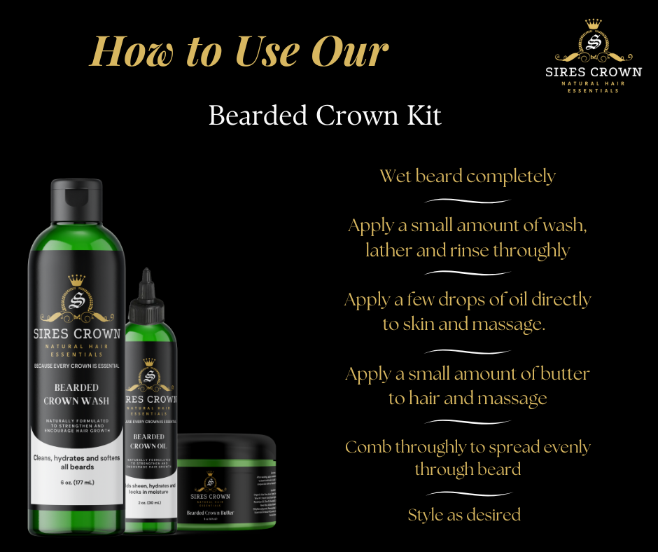 Bearded Crown Complete Grooming Kit - All In One Beard Care Solution