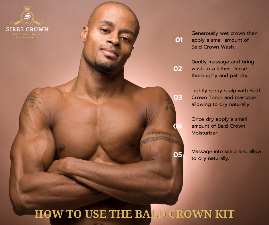 Bald Crown Kit - Wash, Toner and Moisturizer