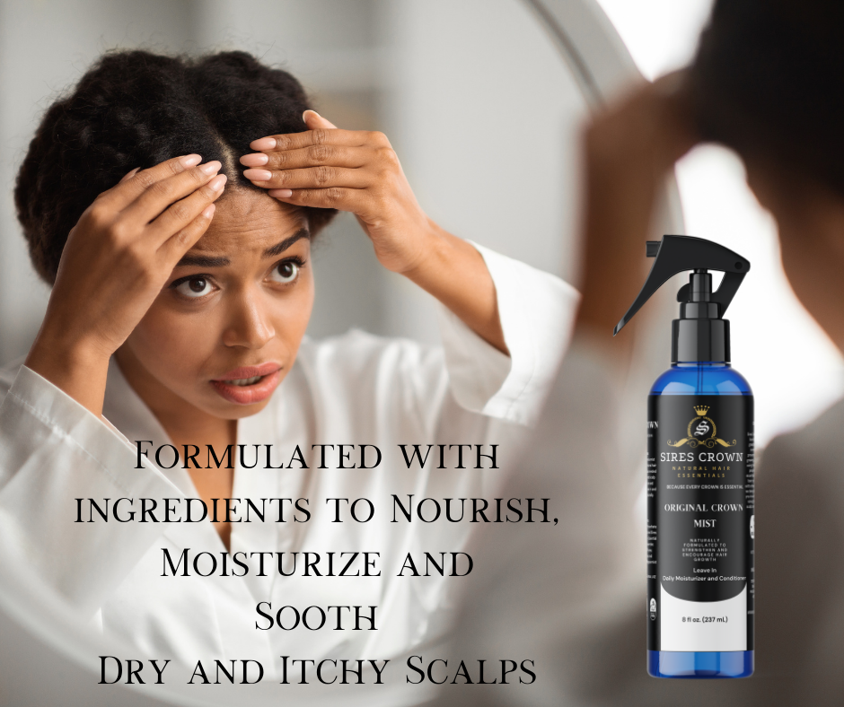 Original Crown Growth Mist - 8 oz - Hydrating Daily Leave In Conditioning Mist with Rosemary and Horsetail Grass