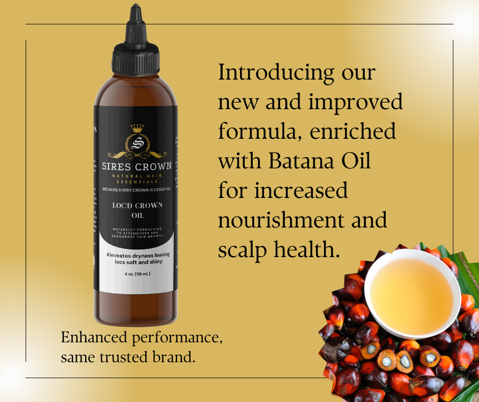 Loc'd Crown Oil - 4 oz - Nourishing Growth Oil with Batana, Rosemary and Horsetail Grass Oils
