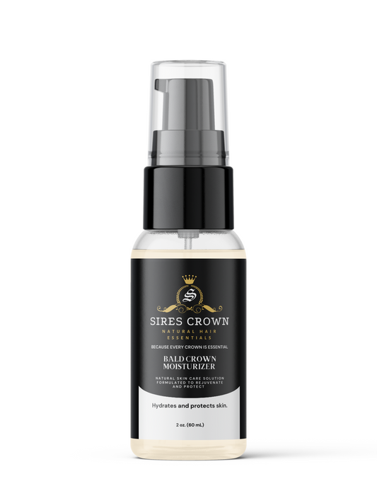 Bald Crown Moisturizer- 2 oz Bottle - Hydrating Black Rice Moisturizer with Hyaluronic Acid and Vitamin E