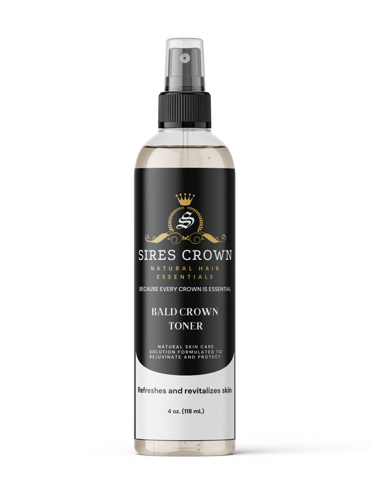 Bald Crown Toner - 4 oz Spray Bottle - Refreshing and Soothing Skin Toner with Aloe and Black Rice