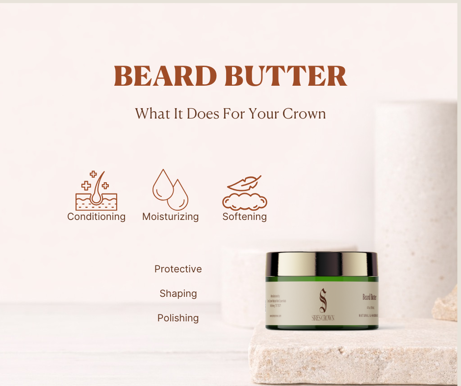 Beard Butter - 4 oz - Beard Softening Conditioning Butter with Shea Butter, Aloe Vera and Olive Oil