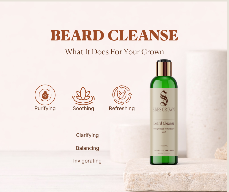 Beard Cleanse - 6 oz - Refreshing Hydrating Beard Cleanser with Tea Tree and Eucalyptus Oil