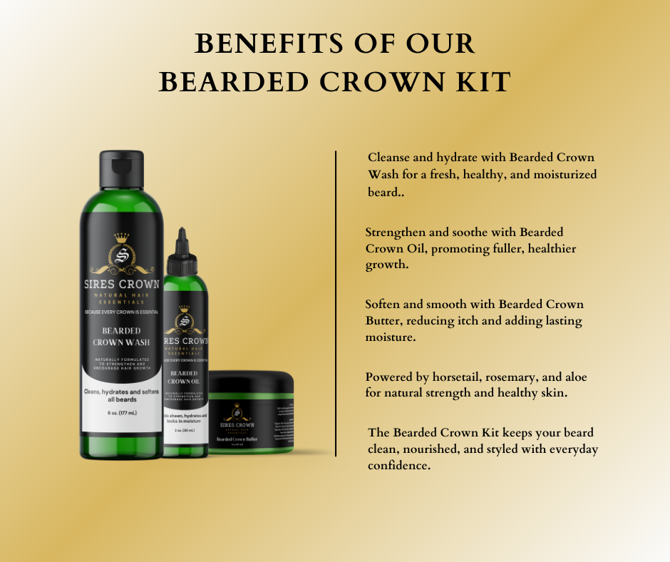 Bearded Crown Complete Grooming Kit - All In One Beard Care Solution