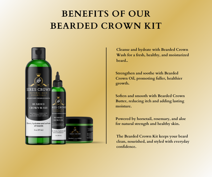 Bearded Crown Complete Grooming Kit - All In One Beard Care Solution