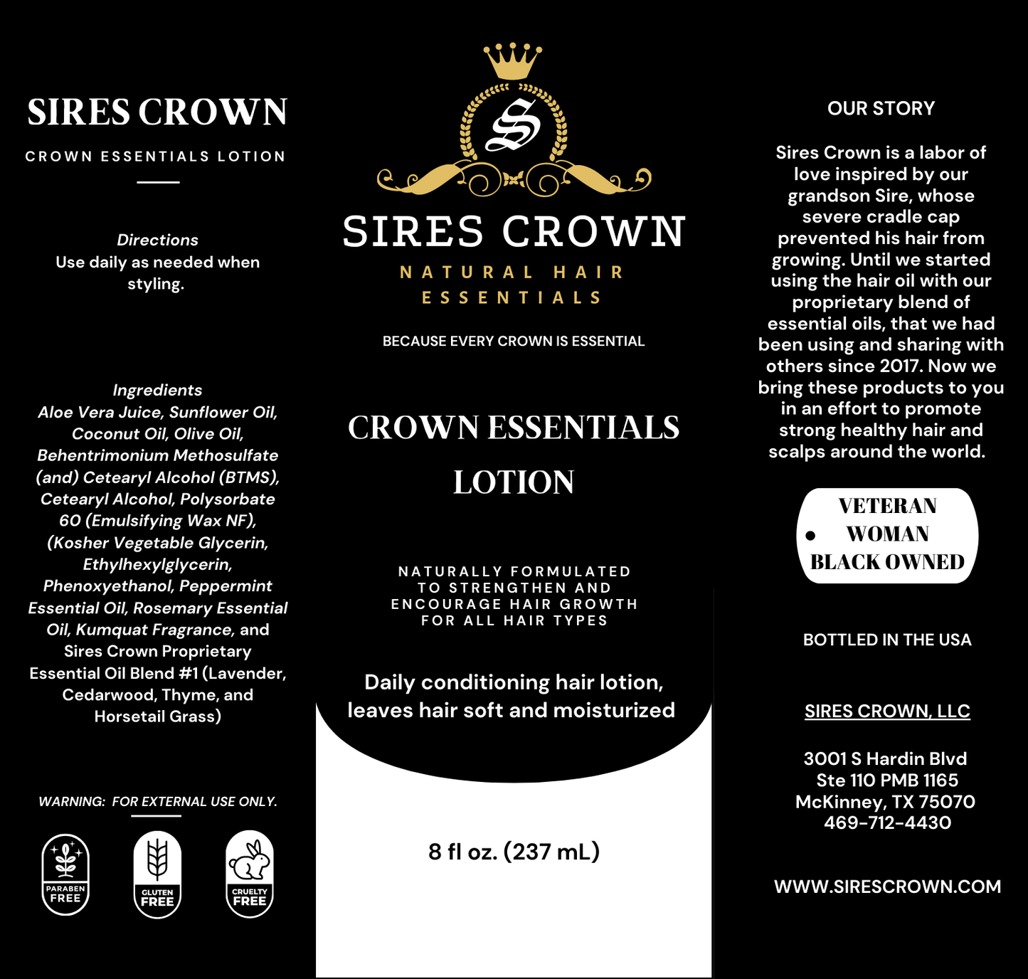 Crown Essential Lotion -8 oz
