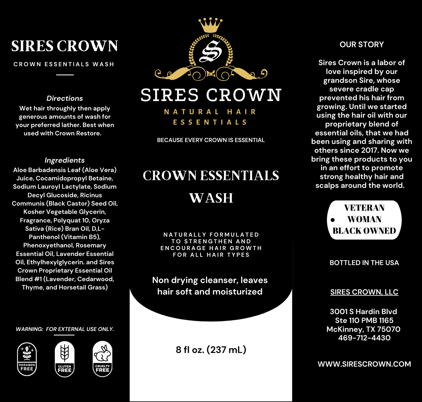 Crown Essentials Wash - 8 oz