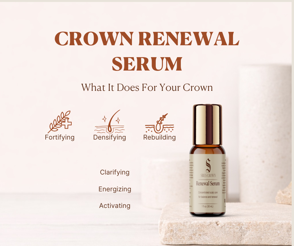 Crown Renewal Serum | Infused w/ Biotin, Tea Tree and Rosemary Oil for Hair Growth | Growth Serum, Reduces Shedding, Promotes Strong, Healthy Hair and Scalp, 1 oz