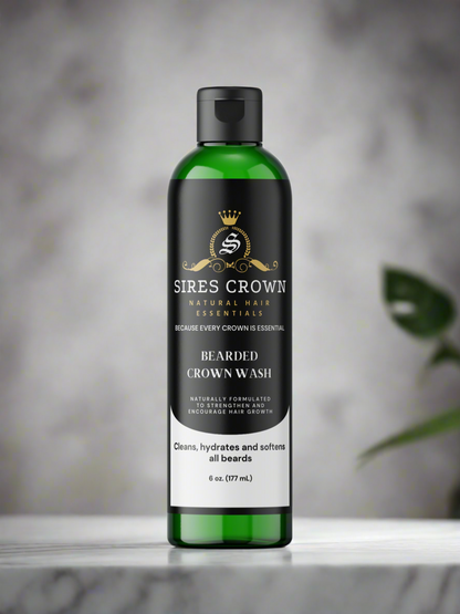 Bearded Crown Wash - 6 oz - Refreshing Hydrating Beard Cleanser with Tea Tree and Eucalyptus Oil
