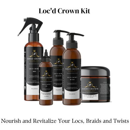 Loc'd Crown Wash - 8 oz - Deep Cleansing Shampoo with Aloe and Castor Oil