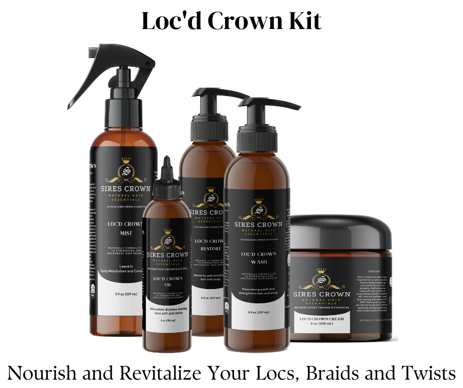Loc'd Crown Wash - 8 oz - Deep Cleansing Shampoo with Aloe and Castor Oil