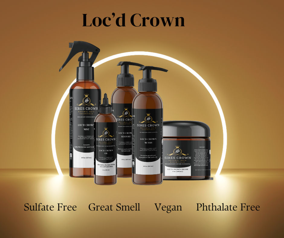 Loc'd Crown Oil - 4 oz - Nourishing Growth Oil with Batana, Rosemary and Horsetail Grass Oils