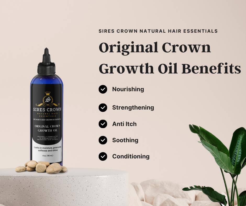 Original Crown Growth Oil - 4 oz - All Natural Hair Growth Oil with Rosemary and Horsetail Grass