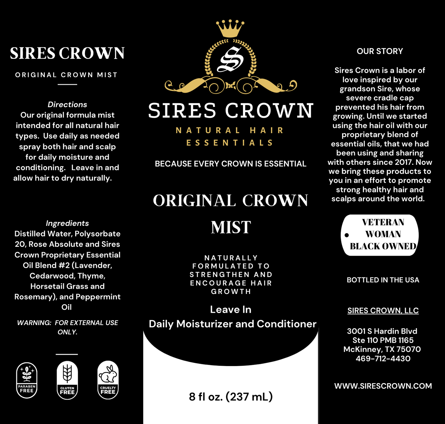 Original Crown Mist - 8 oz