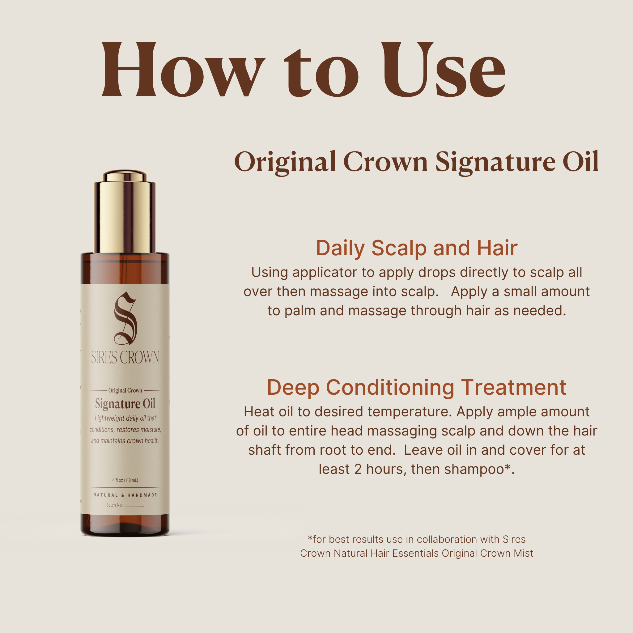 Original Crown Signature Oil - 4 oz – (Formerly Original Crown Growth Oil)