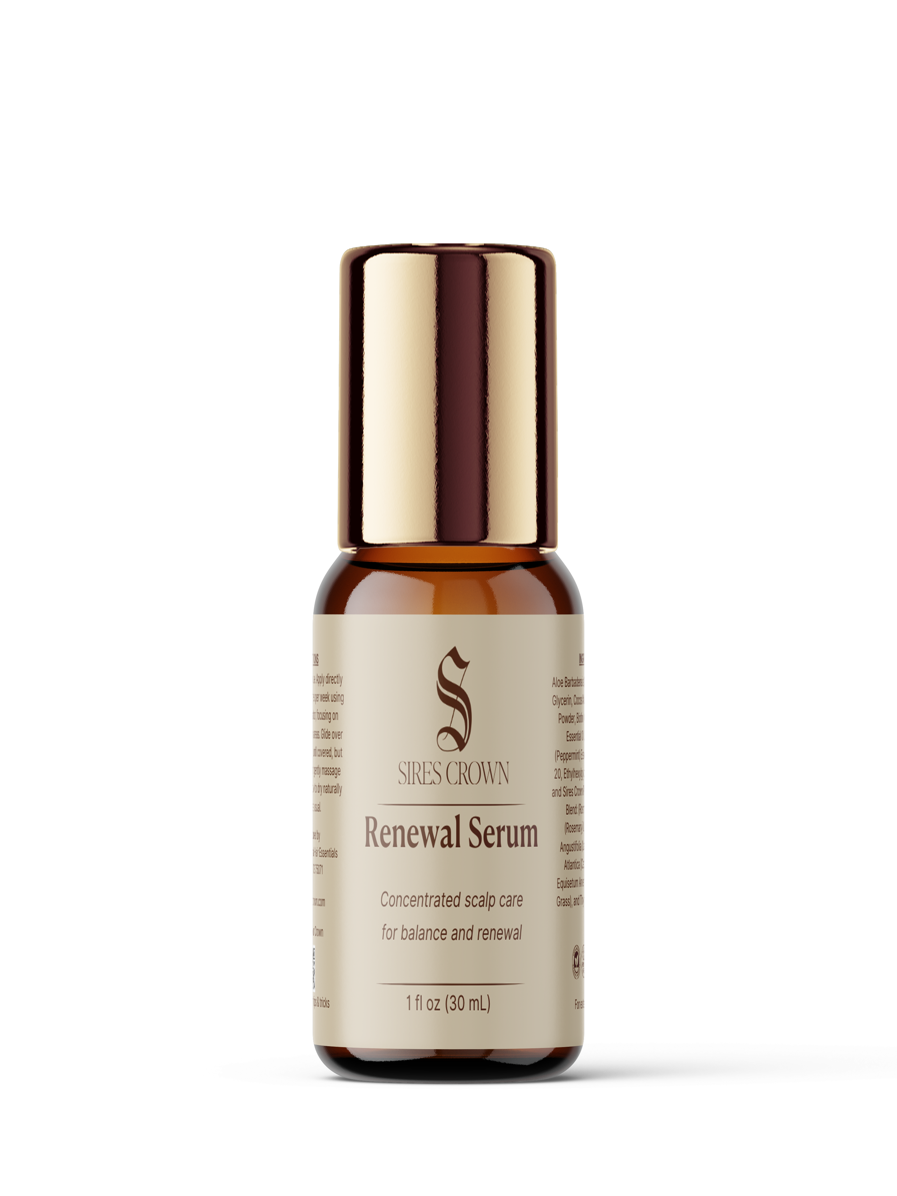 Crown Renewal Serum | Infused w/ Biotin, Tea Tree and Rosemary Oil for Hair Growth | Growth Serum, Reduces Shedding, Promotes Strong, Healthy Hair and Scalp, 1 oz