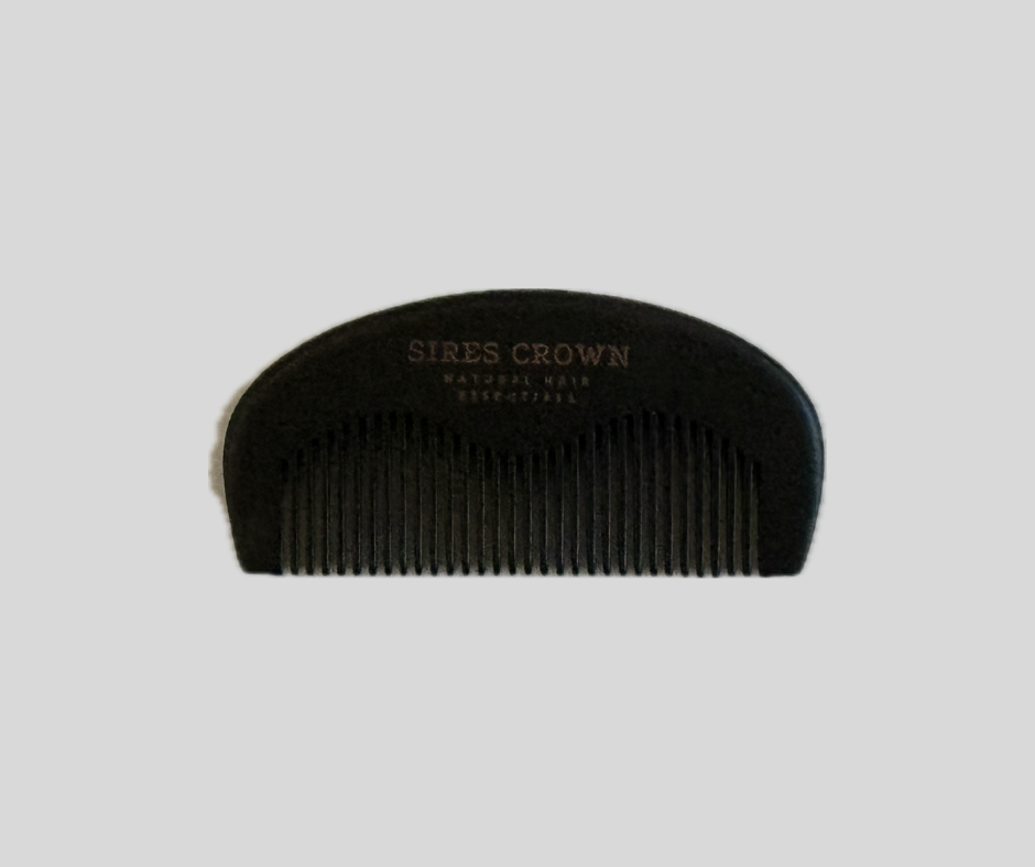 Small Black Wooden Beard Comb
