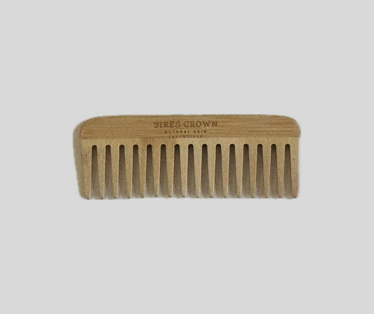 Wide Tooth Bamboo Detangling Comb