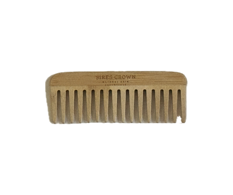 Sires Crown Wide Tooth Bamboo Detangling Comb