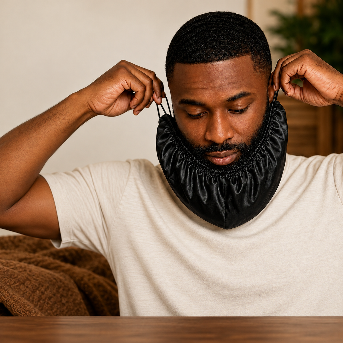 Silk Satin Beard Guard | Overnight Beard Protection