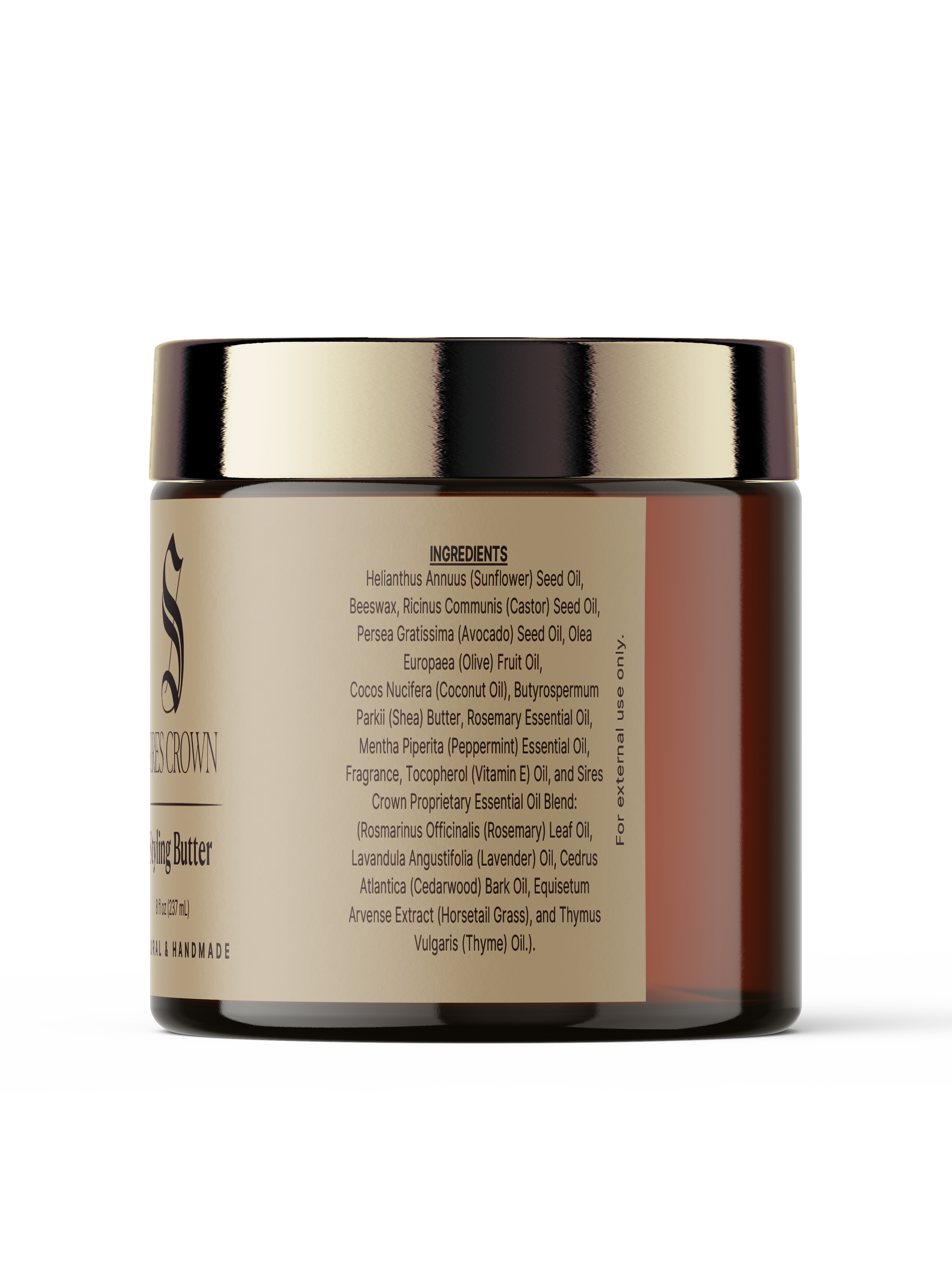 Styling Butter - 8 oz - Nourishing Hairstyling Cream with Rosemary and Horsetail Grass