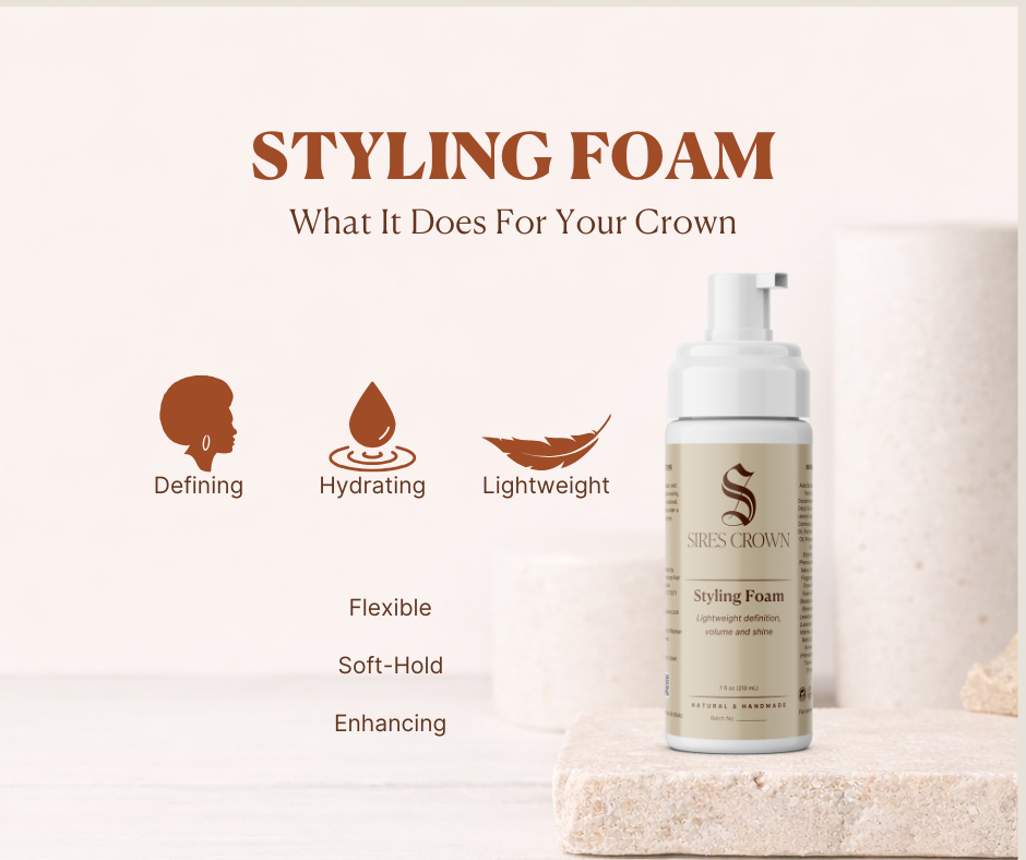 Styling Foam - 7 oz - Volumizing Long Lasting Styling Foam with Vitamin B5 and Rosemary