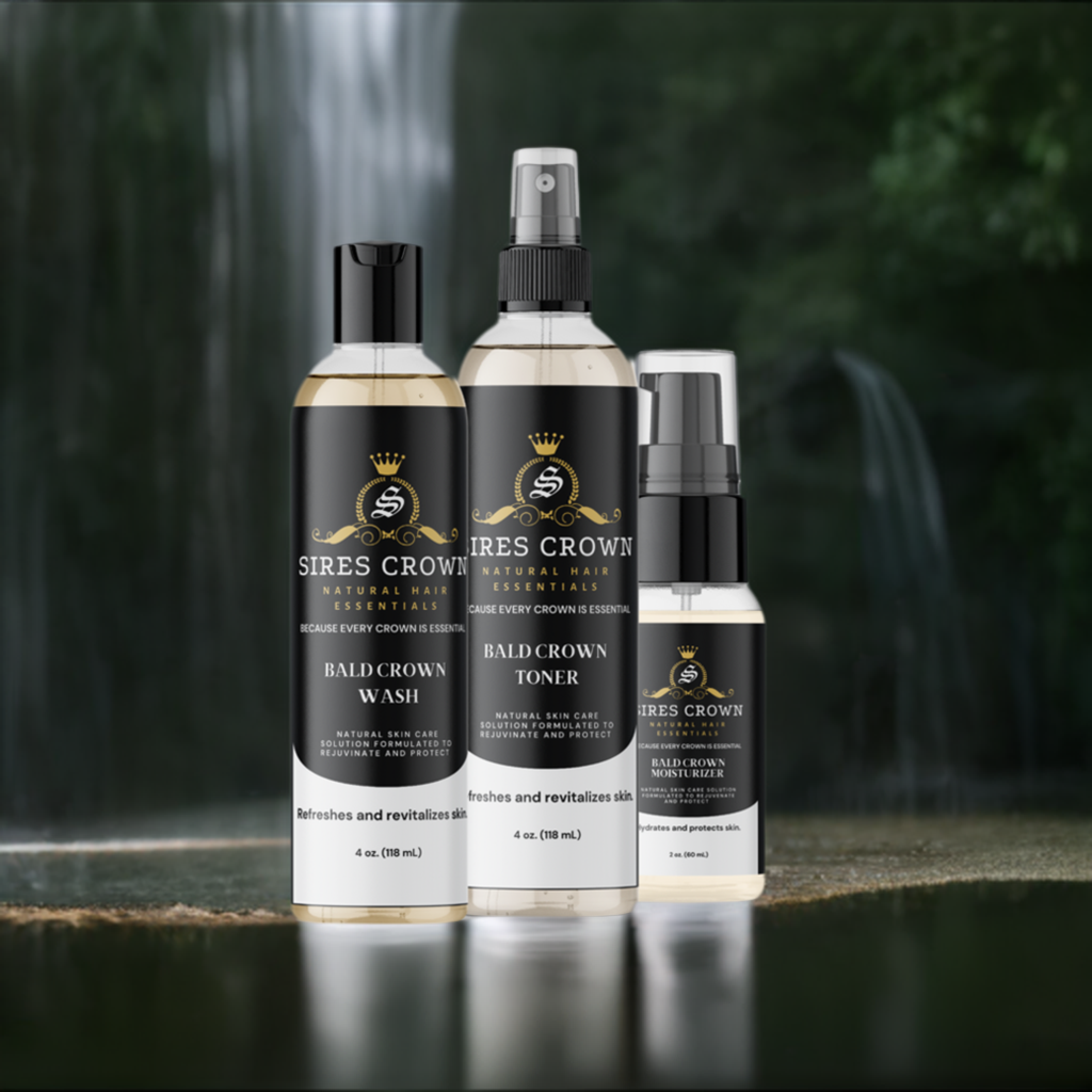 Bald Crown Kit - Complete Scalp Care Kit including Wash, Toner and Moisturizer