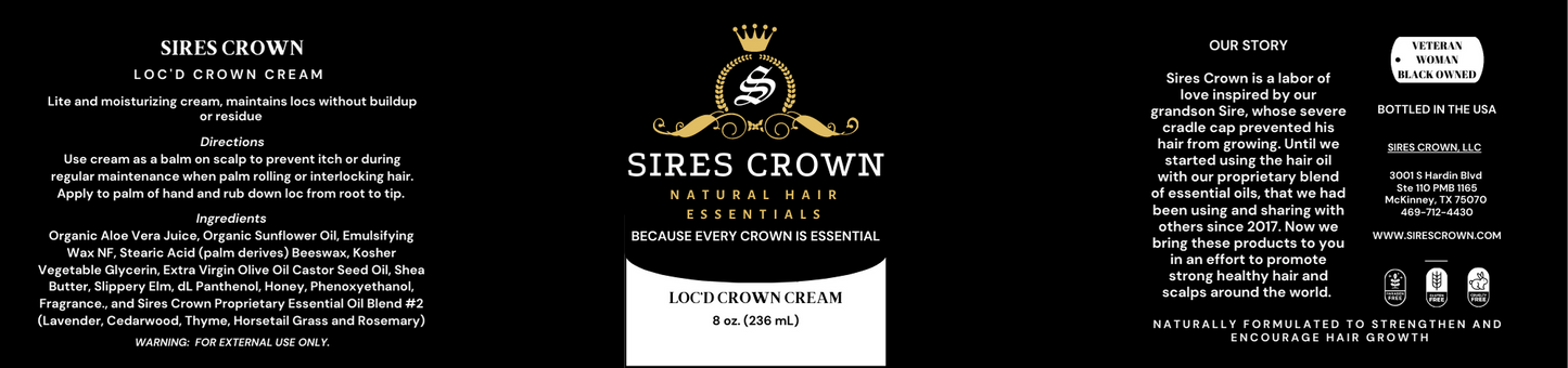 Loc'd Crown Cream - 8 oz