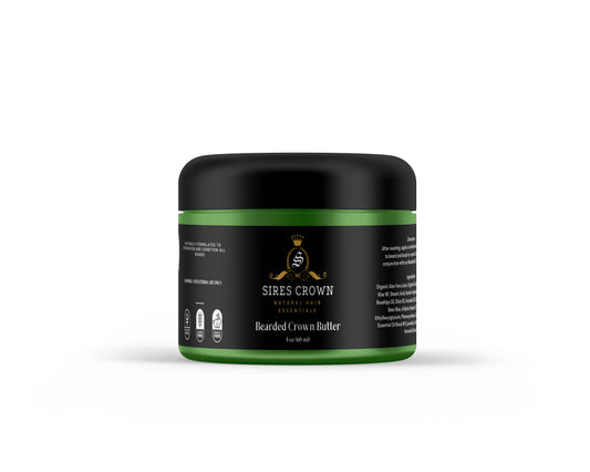 Bearded Crown Butter - 4 oz - Beard Softening Conditioning Butter with Shea Butter, Aloe Vera and Olive Oil