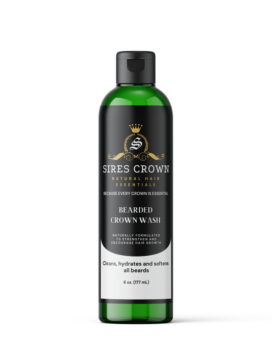 Bearded Crown Wash - 6 oz - Refreshing Hydrating Beard Cleanser with Tea Tree and Eucalyptus Oil