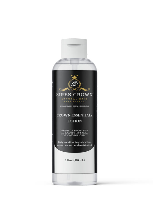 Crown Essential Lotion -8 oz - Leave In Conditioning Lotion with Aloe and Rosemary