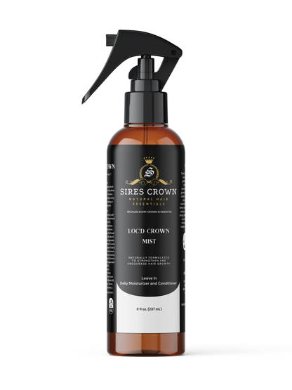 Loc'd Crown Mist - 8 oz - Hydrating Daily Mist with Horsetail Grass and Rosemary Oil