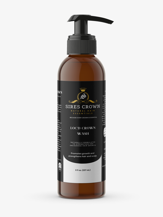 Loc'd Crown Wash - 8 oz - Deep Cleansing Shampoo with Aloe and Castor Oil